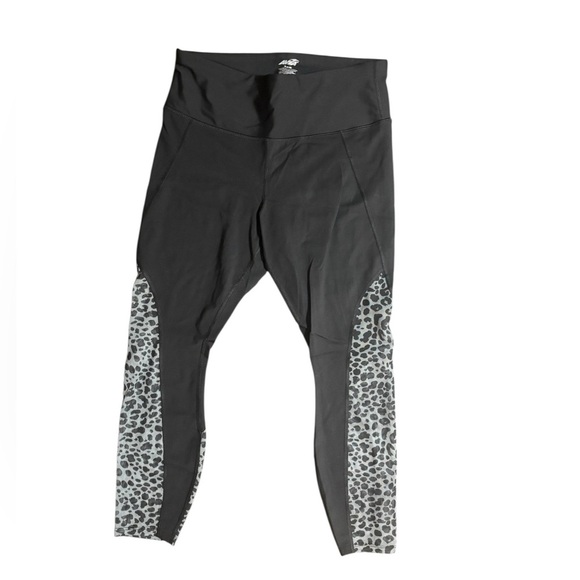 Avia Pants - Avia Black and Gray Performance Leggings with Speckled Design